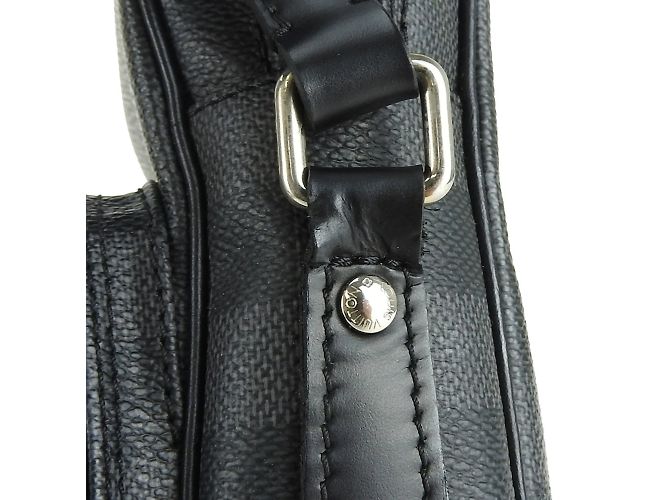 Borsa a Spalla Damier Graphite Louis Vuitton Marrone Nero - vista 14