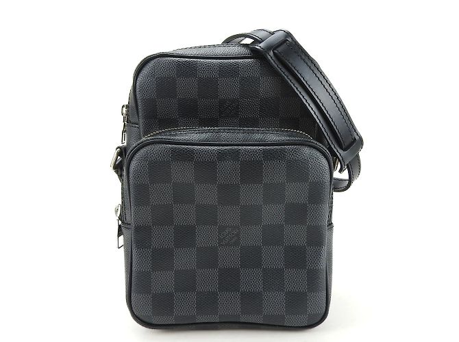 Borsa a Spalla Damier Graphite Louis Vuitton Marrone Nero - vista 2