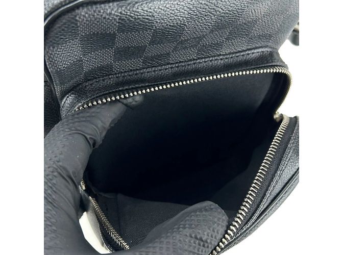 Borsa a Spalla Damier Graphite Louis Vuitton Marrone Nero - vista 25