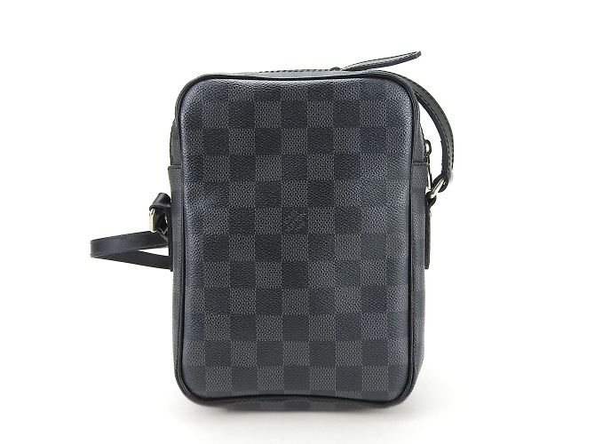 Borsa a Spalla Damier Graphite Louis Vuitton Marrone Nero - vista 4