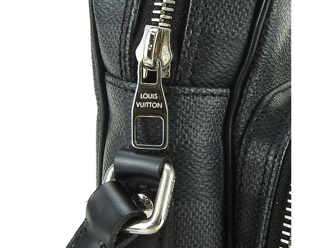 Borsa a Spalla Damier Graphite Louis Vuitton Marrone Nero - vista 7