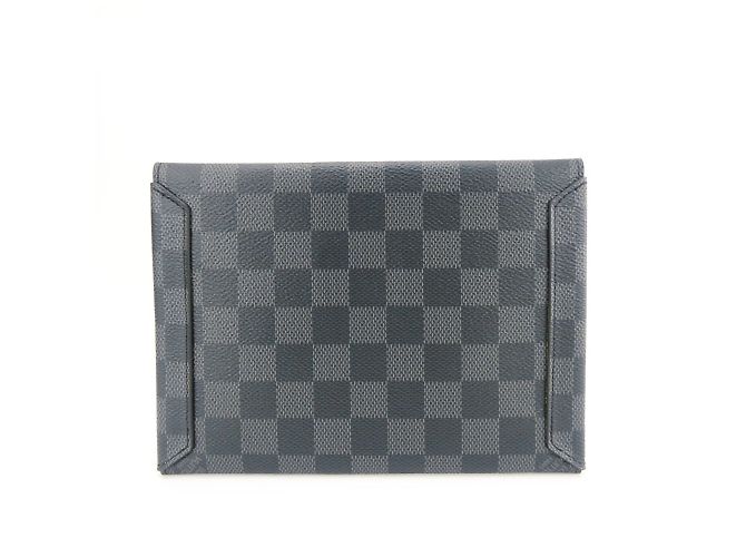 Borsa Clutch Alpha Triple di Louis Vuitton Marrone Nero - vista 12