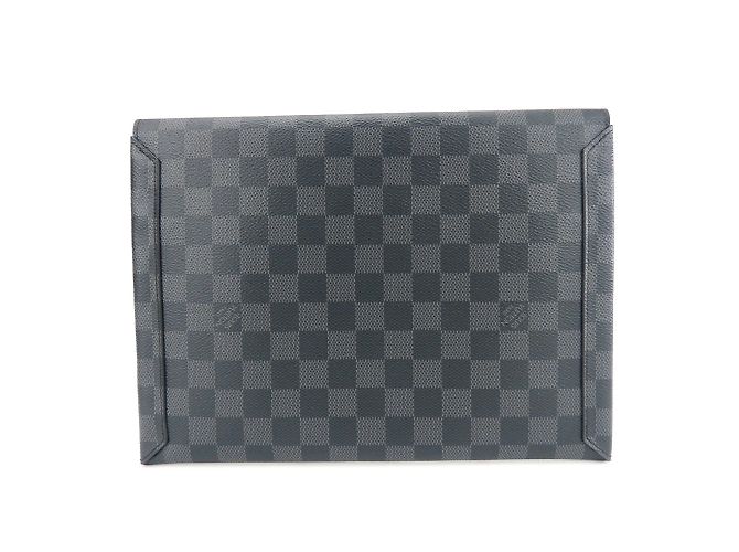 Borsa Clutch Alpha Triple di Louis Vuitton Marrone Nero - vista 3
