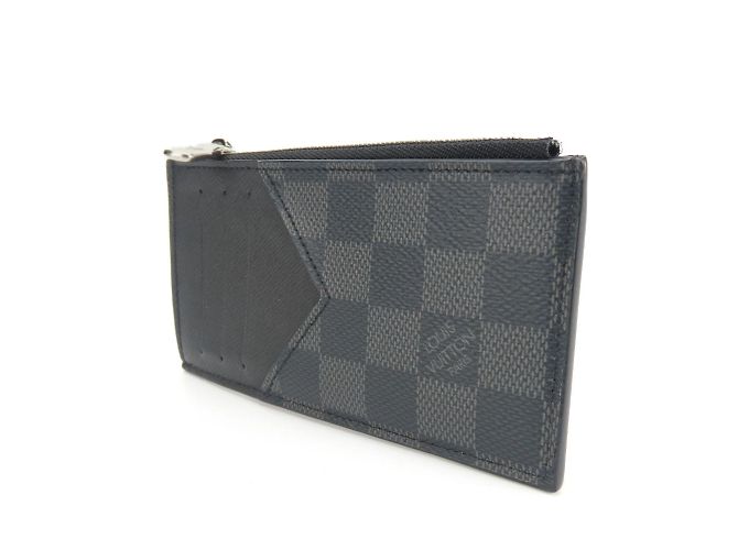 Louis Vuitton Damier Graphite Business Card Case Brown Black - view 3
