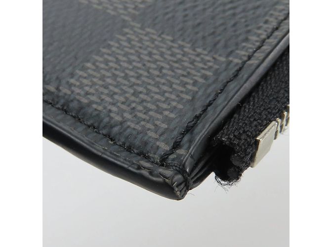 Louis Vuitton Damier Graphite Business Card Case Brown Black - view 9