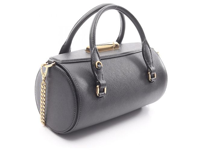 Prada Saffiano Lederhandtasche Schwarz - Ansicht 2