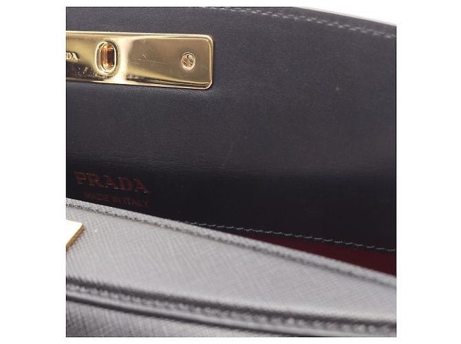 Prada Saffiano Lederhandtasche Schwarz - Ansicht 7