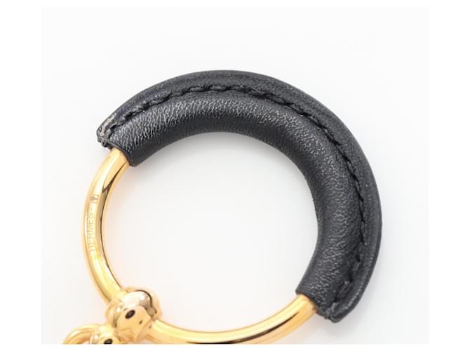 Pendientes Grand Loop de Hermès Negro Dorado - vista 7