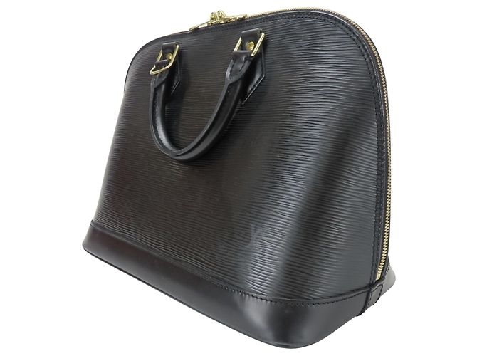 Borsa Louis Vuitton Alma in pelle Epi nera Nero - vista 3