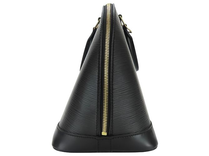 Borsa Louis Vuitton Alma in pelle Epi nera Nero - vista 4