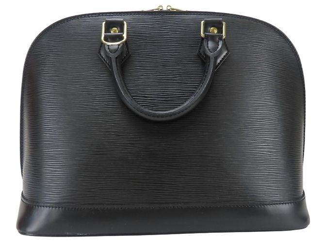 Borsa Louis Vuitton Alma in pelle Epi nera Nero - vista 5