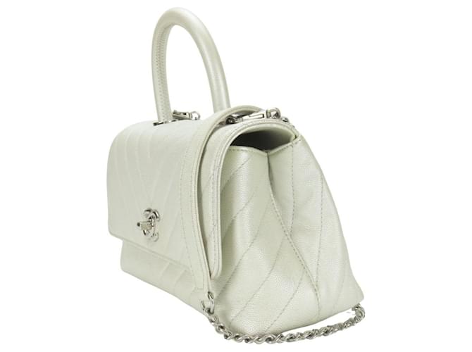 Borsa Chanel Coco Handle XS Bianco - vista 3