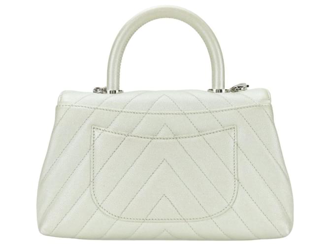 Borsa Chanel Coco Handle XS Bianco - vista 4