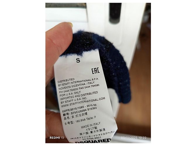 Abito Dsquared2 Blu Navy e Nero - vista 12