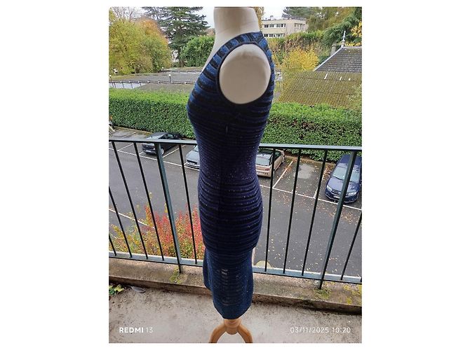 Abito Dsquared2 Blu Navy e Nero - vista 5