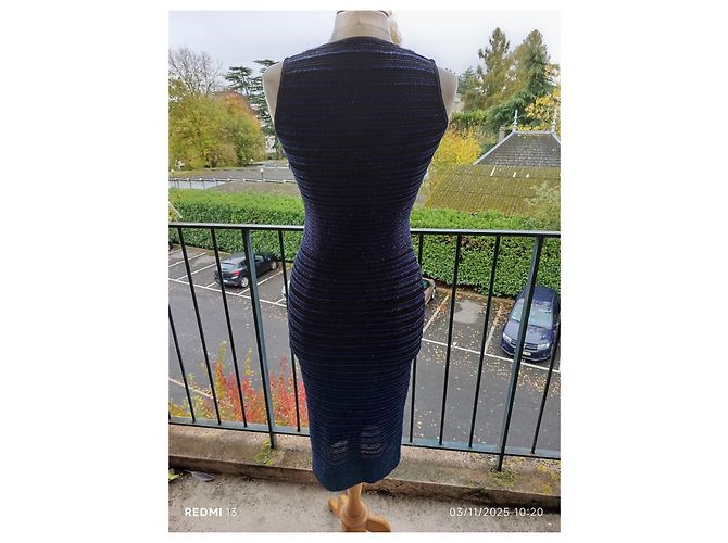 Abito Dsquared2 Blu Navy e Nero - vista 7