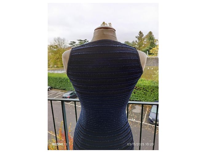 Abito Dsquared2 Blu Navy e Nero - vista 8