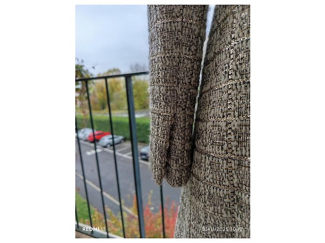 Abrigo Chloé de lana plateado beige crema Talla 40 Plata Crudo - vista 10