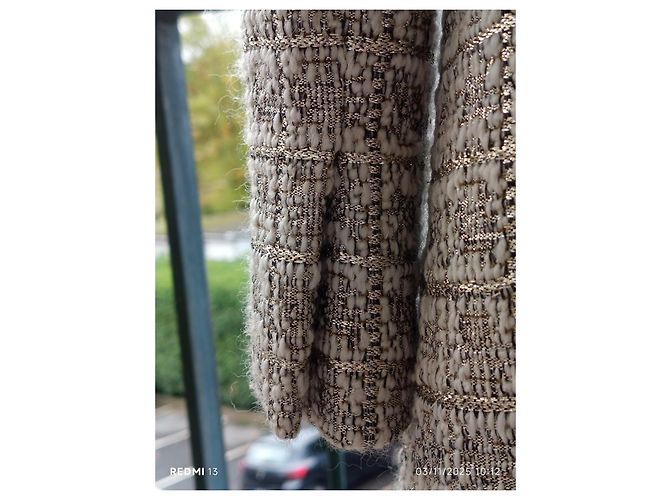 Abrigo Chloé de lana plateado beige crema Talla 40 Plata Crudo - vista 11