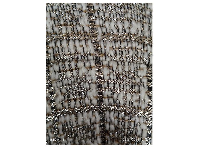 Abrigo Chloé de lana plateado beige crema Talla 40 Plata Crudo - vista 15