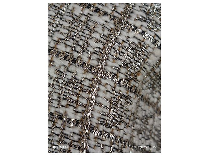 Abrigo Chloé de lana plateado beige crema Talla 40 Plata Crudo - vista 2