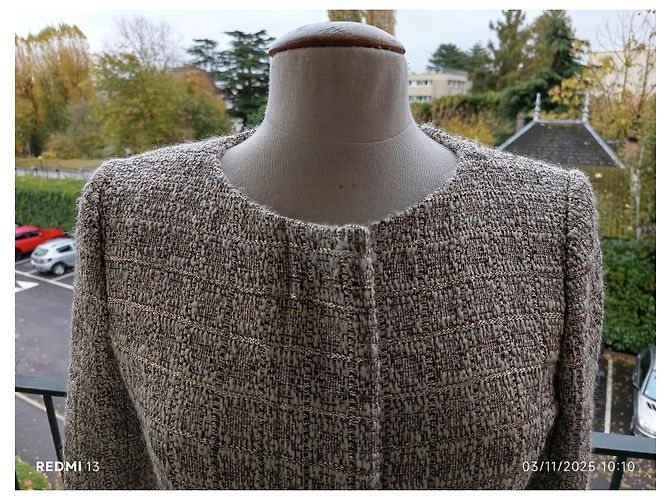Abrigo Chloé de lana plateado beige crema Talla 40 Plata Crudo - vista 3