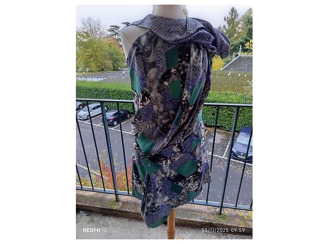 Vestido asimétrico de seda Peter Pilotto Multicolor - vista 6
