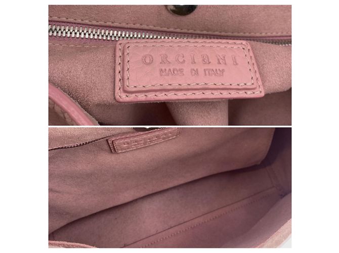 Orciani Mittlere Sveva-Handtasche aus rosa Leder, Schultertasche Pink - Ansicht 5