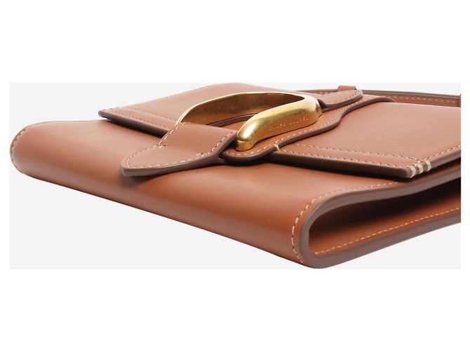 Ralph Lauren Braune Leder-Umhängetasche - Ansicht 3