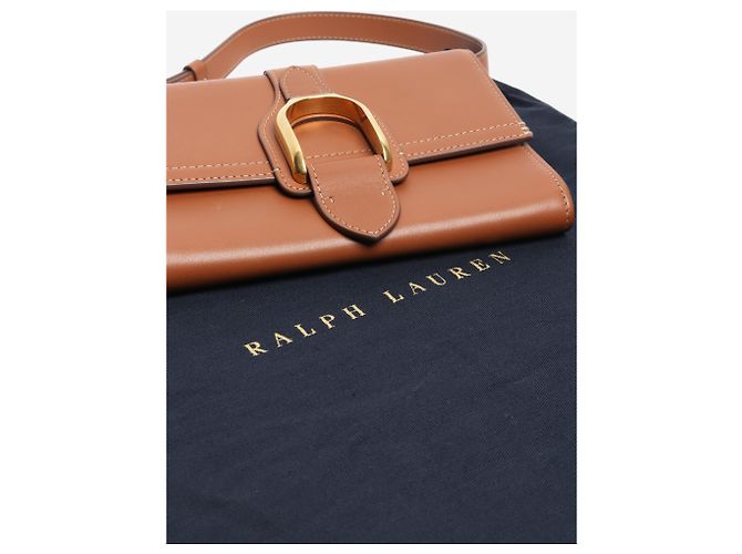 Ralph Lauren Braune Leder-Umhängetasche - Ansicht 6