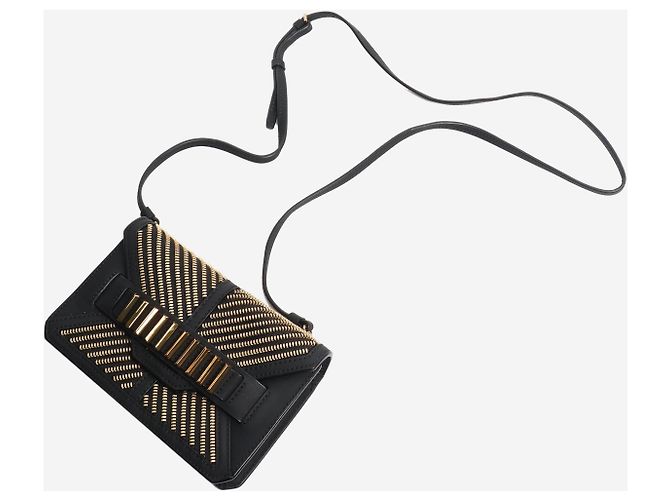 MCM Bolsa transversal preta com detalhes em zíper Preto - vista 3