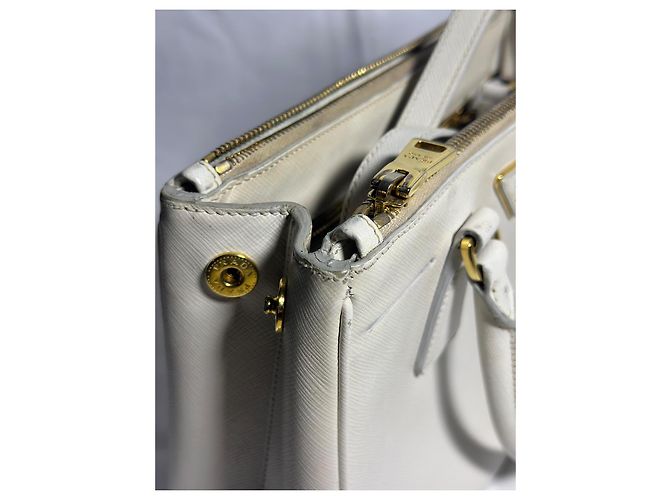 Prada Galleria Saffiano, Piccola Borsa Bianco - vista 19