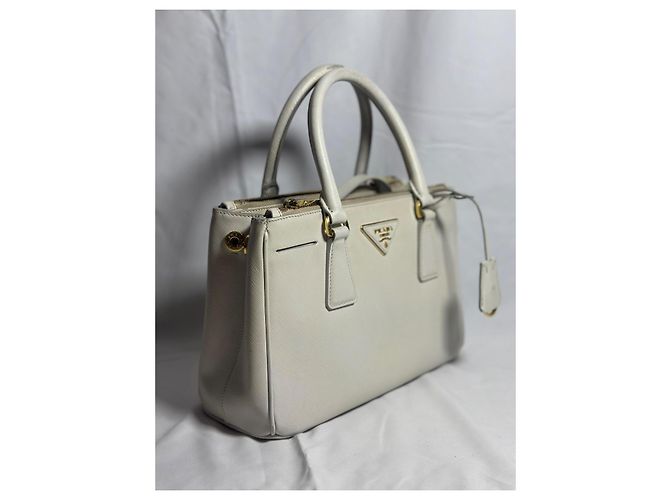 Prada Galleria Saffiano, Piccola Borsa Bianco - vista 3