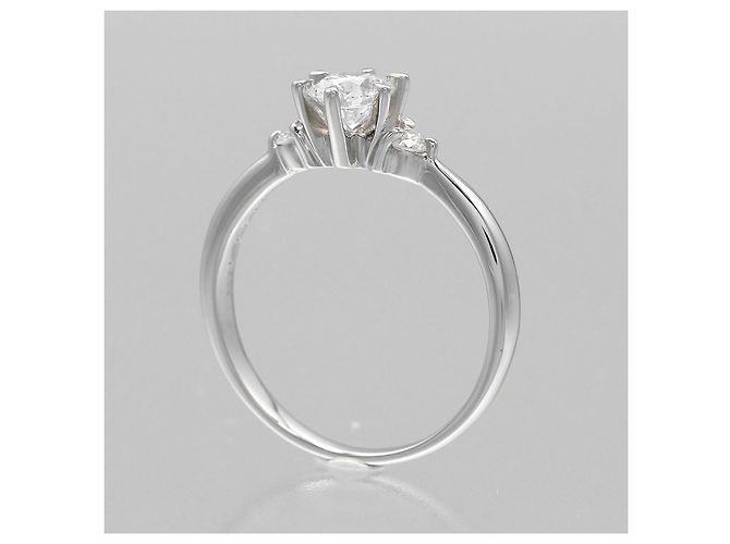 Autre Marque Pt900 Platin-Diamantring Silber - Ansicht 3