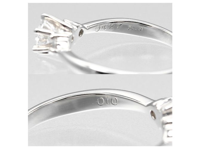 Autre Marque Pt900 Platin-Diamantring Silber - Ansicht 4