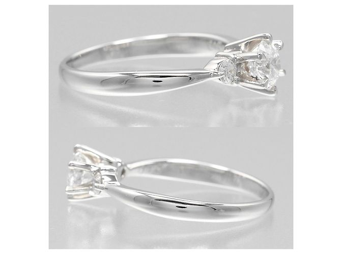 Autre Marque Pt900 Platin-Diamantring Silber - Ansicht 5
