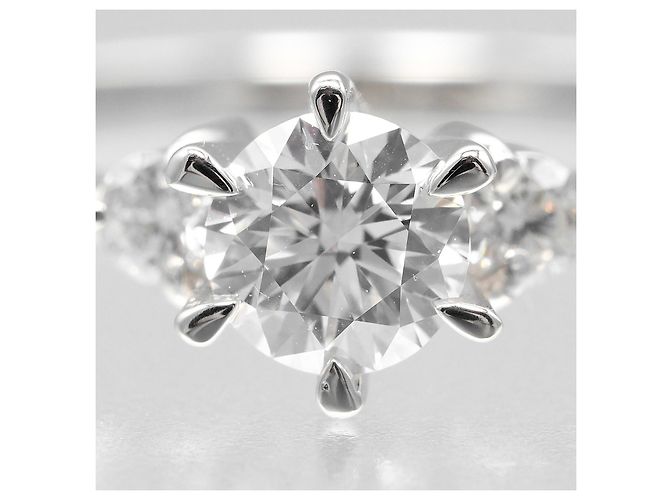 Autre Marque Pt900 Platin-Diamantring Silber - Ansicht 6