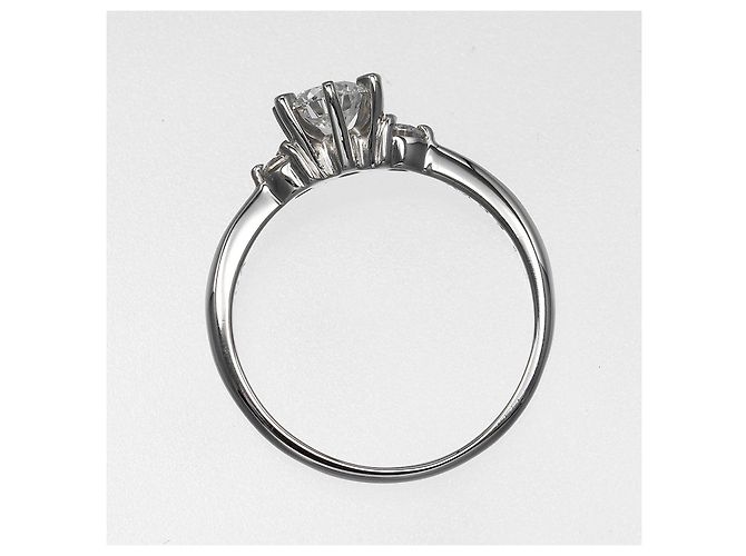 Autre Marque Pt900 Platin-Diamantring Silber - Ansicht 9