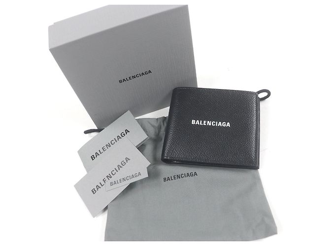 Everyday Cartera bifold de cuero Balenciaga Negro - vista 2