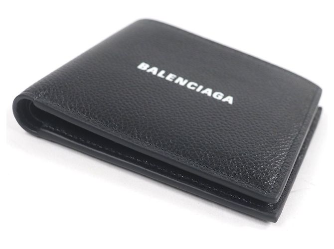 Everyday Cartera bifold de cuero Balenciaga Negro - vista 4
