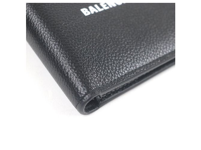 Everyday Cartera bifold de cuero Balenciaga Negro - vista 5