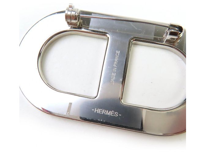 Spilla in pelle Chaine d'Ancre di Hermès Blu - vista 8