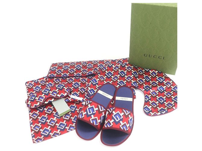 Set da viaggio maschera per gli occhi geometrica G Gucci Rosso - vista 2