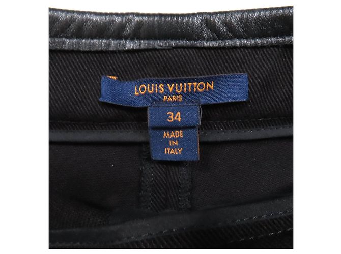 Bermuda de couro de cordeiro Louis Vuitton Preto - vista 7