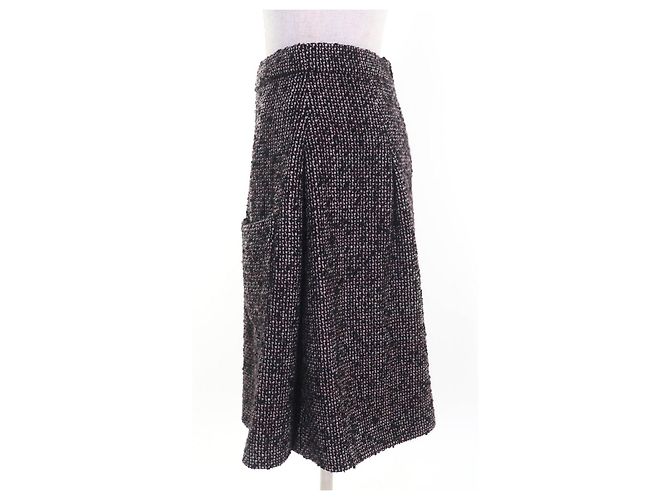 Timeless Falda de lana de tweed Chanel Negro - vista 3