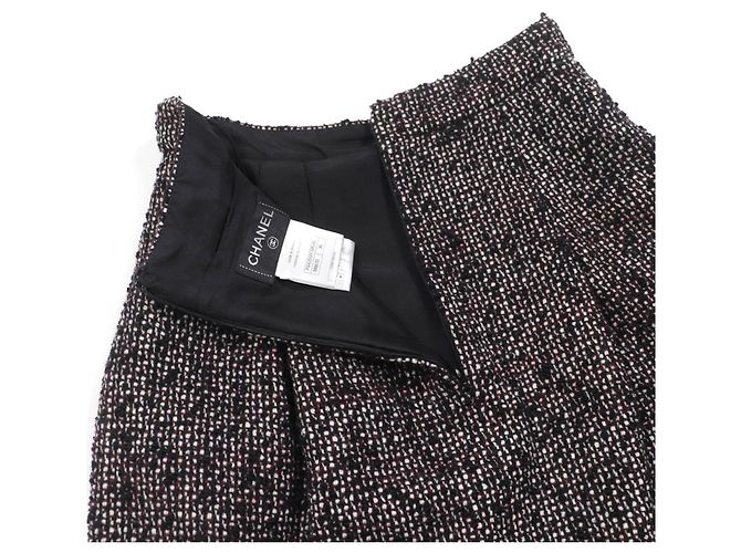 Timeless Falda de lana de tweed Chanel Negro - vista 5