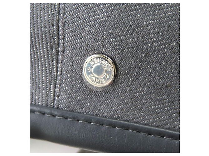 Trim Denim-Beret mit Lederbesatz aus der Saint Honor-Serie von Hermès Grau - Ansicht 7