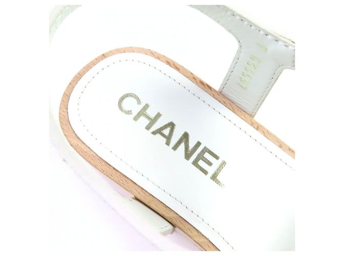 Timeless COCO Sandalen aus Lackleder von Chanel Roh - Ansicht 10