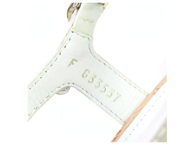 Timeless COCO Sandalen aus Lackleder von Chanel Roh - Ansicht 11