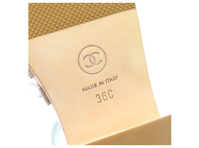 Timeless COCO Sandalen aus Lackleder von Chanel Roh - Ansicht 12